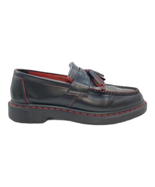 Dr.Martens（ドクターマーチン）Dr.Martens (ドクターマーチン) ADRIAN RS レッドステッチ タッセル ローファー ブラック×レッド サイズ:28cmの古着・服飾アイテム