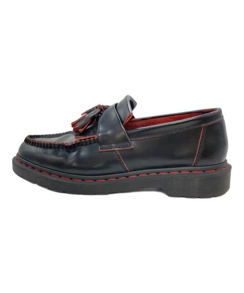 Dr.Martens（ドクターマーチン）Dr.Martens (ドクターマーチン) ADRIAN RS レッドステッチ タッセル ローファー ブラック×レッド サイズ:28cmの古着・服飾アイテム