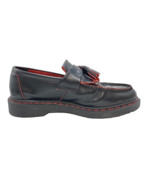 Dr.Martens（ドクターマーチン）Dr.Martens (ドクターマーチン) ADRIAN RS レッドステッチ タッセル ローファー ブラック×レッド サイズ:28cmの古着・服飾アイテム