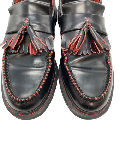 Dr.Martens（ドクターマーチン）Dr.Martens (ドクターマーチン) ADRIAN RS レッドステッチ タッセル ローファー ブラック×レッド サイズ:28cmの古着・服飾アイテム