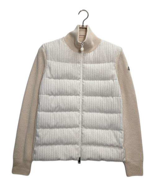 MONCLER（モンクレール）MONCLER (モンクレール) ニット切替コーデュロイダウンカーディガン アイボリー サイズ:XSの古着・服飾アイテム