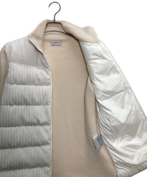 MONCLER（モンクレール）MONCLER (モンクレール) ニット切替コーデュロイダウンカーディガン アイボリー サイズ:XSの古着・服飾アイテム