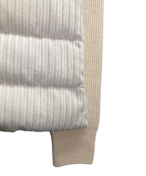 MONCLER（モンクレール）MONCLER (モンクレール) ニット切替コーデュロイダウンカーディガン アイボリー サイズ:XSの古着・服飾アイテム