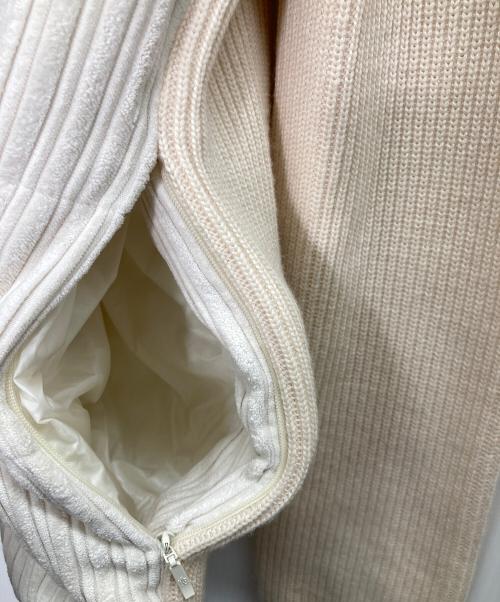 MONCLER（モンクレール）MONCLER (モンクレール) ニット切替コーデュロイダウンカーディガン アイボリー サイズ:XSの古着・服飾アイテム