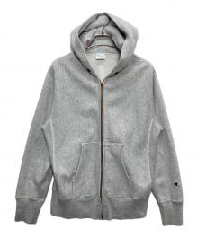 Champion REVERSE WEAVE（チャンピオン リバース ウィーブ）の古着「ジップパーカー」｜グレー