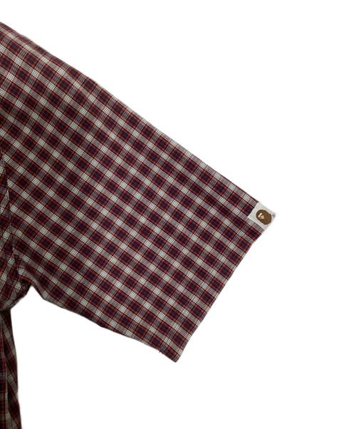 A BATHING APE（アベイシングエイプ）A BATHING APE (アベイシングエイプ) BD チェックシャツ レッド×ネイビー サイズ:Lの古着・服飾アイテム
