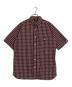 A BATHING APE（アベイシングエイプ）の古着「BD チェックシャツ」｜レッド×ネイビー