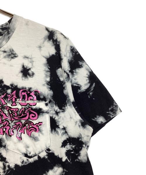 DIESEL（ディーゼル）DIESEL (ディーゼル) タイダイポケットTシャツ ホワイト×ブラック サイズ:Ｍの古着・服飾アイテム