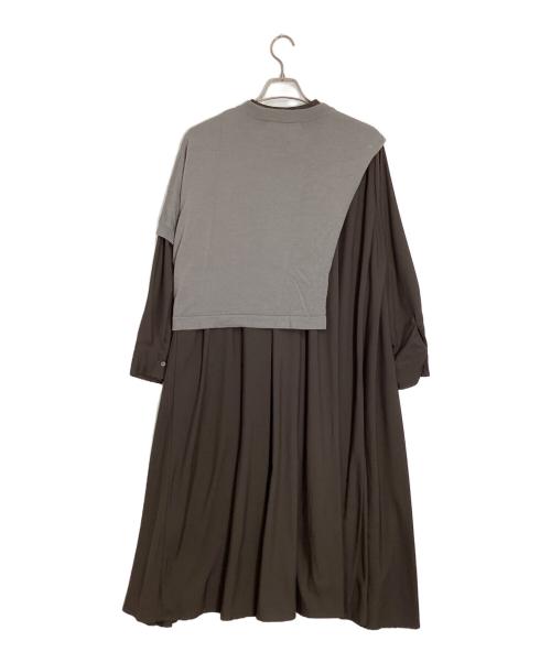 mizuiro-ind（ミズイロインド）mizuiro-ind (ミズイロインド) シャツワンピース ブラウン サイズ:freeの古着・服飾アイテム