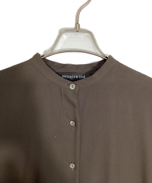 mizuiro-ind（ミズイロインド）mizuiro-ind (ミズイロインド) シャツワンピース ブラウン サイズ:freeの古着・服飾アイテム
