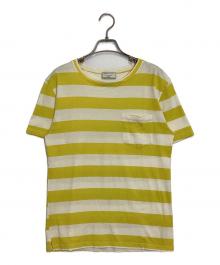maison kitsune（メゾンキツネ）の古着「ボーダーTシャツ」｜イエロー