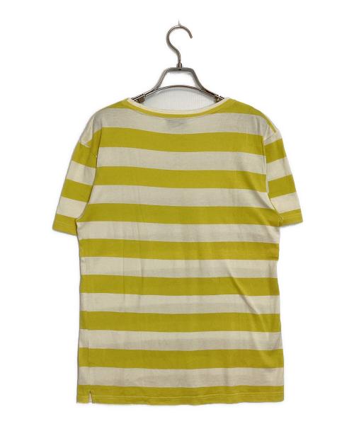 maison kitsune（メゾンキツネ）maison kitsune (メゾンキツネ) ボーダーTシャツ イエロー サイズ:Ｓの古着・服飾アイテム