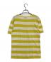 maison kitsune (メゾンキツネ) ボーダーTシャツ イエロー サイズ:Ｓ：5000円