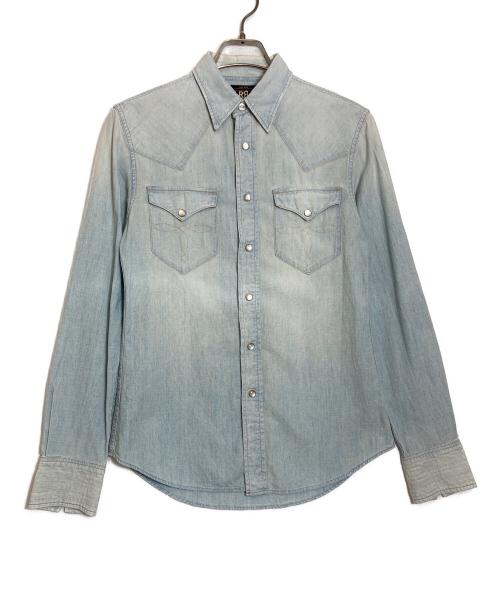 RRL（ダブルアールエル）RRL (ダブルアールエル) ウエスタンシャンブレーシャツ スカイブルー サイズ:2の古着・服飾アイテム