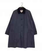 Traditional Weatherwear×BEAMSトラディショナルウェザーウェア×ビームス）の古着「別注 ナイロンブレンドステンカラーコート」｜ネイビー