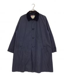 Traditional Weatherwear×BEAMS（トラディショナルウェザーウェア×ビームス）の古着「別注 ナイロンブレンドステンカラーコート」｜ネイビー