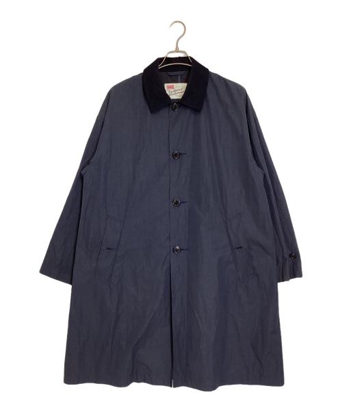 Traditional Weatherwear（トラディショナルウェザーウェア）Traditional Weatherwear (トラディショナルウェザーウェア) BEAMS (ビームス) 別注 ナイロンブレンドステンカラーコート ネイビー サイズ:38の古着・服飾アイテム