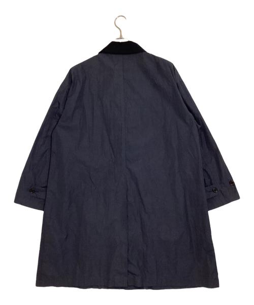 Traditional Weatherwear（トラディショナルウェザーウェア）Traditional Weatherwear (トラディショナルウェザーウェア) BEAMS (ビームス) 別注 ナイロンブレンドステンカラーコート ネイビー サイズ:38の古着・服飾アイテム