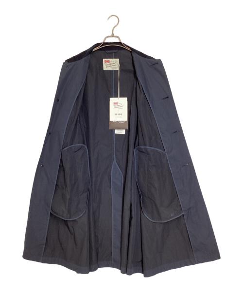 Traditional Weatherwear（トラディショナルウェザーウェア）Traditional Weatherwear (トラディショナルウェザーウェア) BEAMS (ビームス) 別注 ナイロンブレンドステンカラーコート ネイビー サイズ:38の古着・服飾アイテム