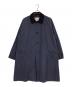 Traditional Weatherwear（トラディショナルウェザーウェア）の古着「別注 ナイロンブレンドステンカラーコート」｜ネイビー