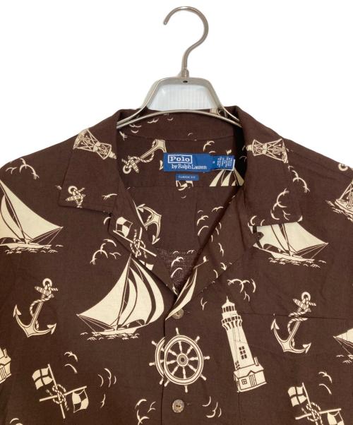 POLO RALPH LAUREN（ポロ・ラルフローレン）POLO RALPH LAUREN (ポロ・ラルフローレン) オープンカラーシャツ ブラウン サイズ:Ｍの古着・服飾アイテム