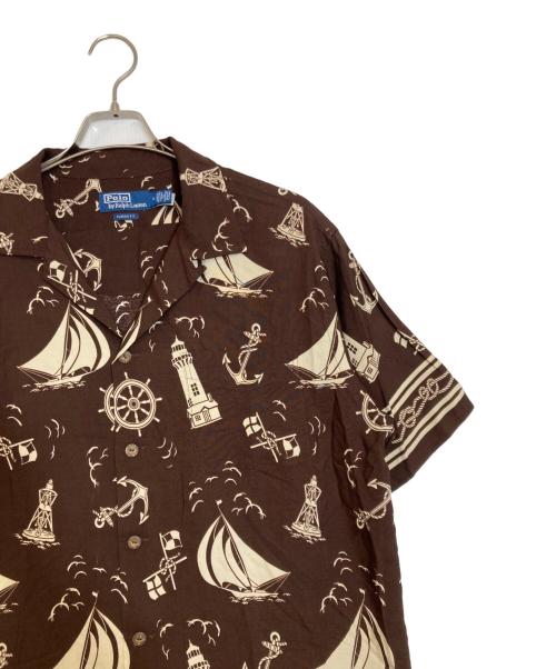 POLO RALPH LAUREN（ポロ・ラルフローレン）POLO RALPH LAUREN (ポロ・ラルフローレン) オープンカラーシャツ ブラウン サイズ:Ｍの古着・服飾アイテム