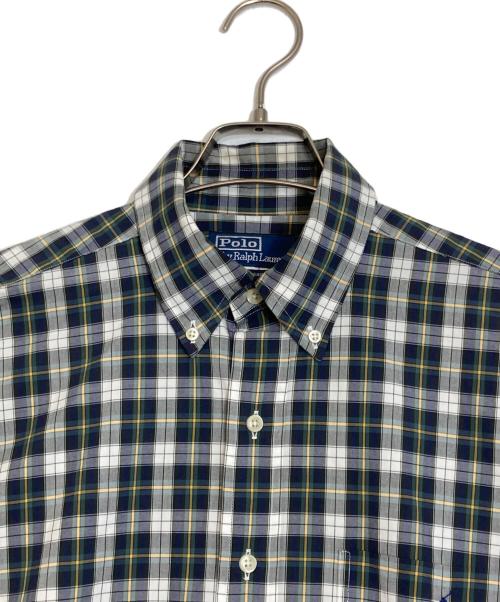 POLO RALPH LAUREN（ポロ・ラルフローレン）POLO RALPH LAUREN (ポロ・ラルフローレン) ボタンダウンチェックシャツ ネイビー×グリーン×ブラック×ホワイト サイズ:Sの古着・服飾アイテム