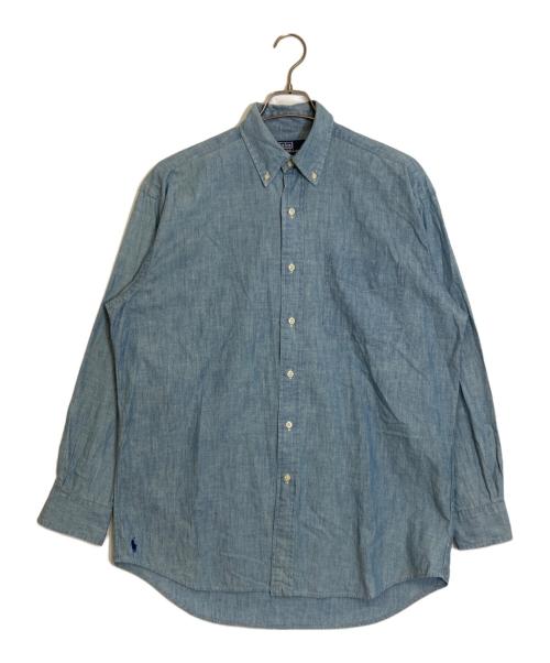 POLO RALPH LAUREN（ポロ・ラルフローレン）POLO RALPH LAUREN (ポロ・ラルフローレン) ボタンダウンシャンブレーシャツ ブルー サイズ:Ｓの古着・服飾アイテム