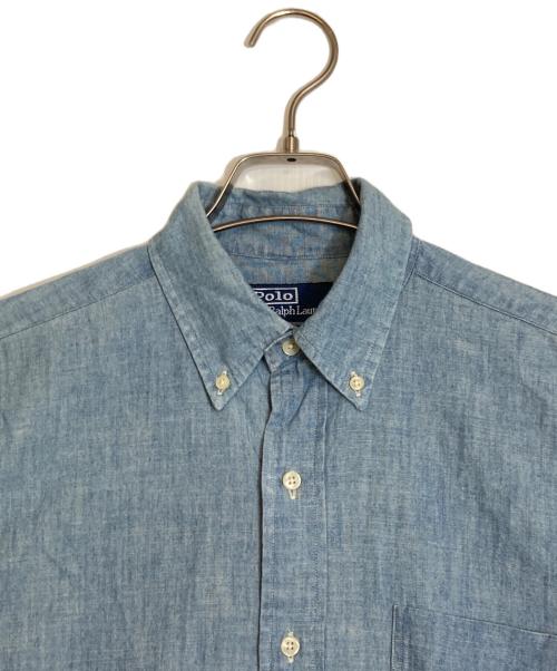 POLO RALPH LAUREN（ポロ・ラルフローレン）POLO RALPH LAUREN (ポロ・ラルフローレン) ボタンダウンシャンブレーシャツ ブルー サイズ:Ｓの古着・服飾アイテム