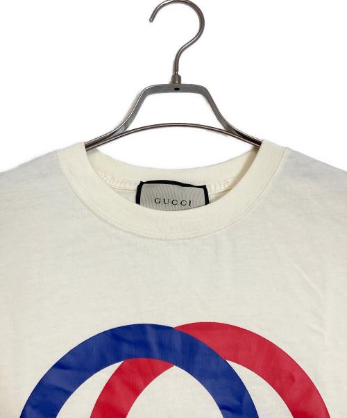 GUCCI（グッチ）GUCCI (グッチ) Interlocking G Print T-Shirt ベージュ サイズ:Ｍの古着・服飾アイテム