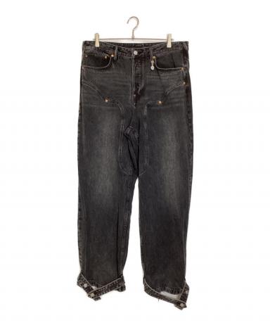エヴィス　ジーンズ　大黒　岡山マスカット　W３４×Ｌ３５　中古　希少 中古・古着通販】EVISU (エヴィス) ダメージ加工ローエッジ大黒バギー