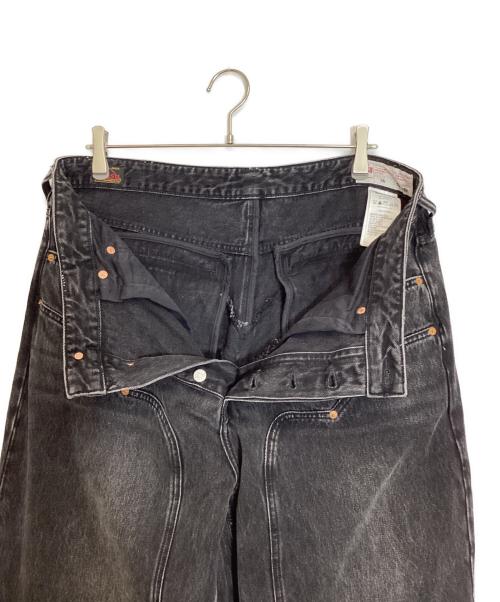 EVISU（エヴィス）EVISU (エヴィス) ダメージ加工ローエッジ大黒バギージーンズ グレー サイズ:36の古着・服飾アイテム