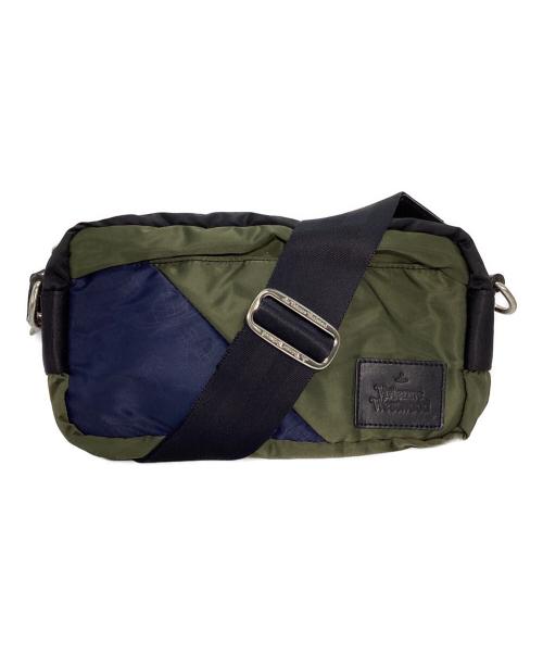 Vivienne Westwood（ヴィヴィアンウエストウッド）Vivienne Westwood (ヴィヴィアンウエストウッド) ボディーバッグ ネイビー×グリーンの古着・服飾アイテム