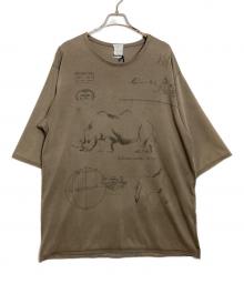SUBLATIONS（サブレーションズ）の古着「オーバーサイズプリントカットソー」｜ブラウン