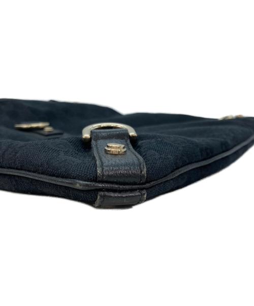 GUCCI（グッチ）GUCCI (グッチ) GGキャンバスショルダーバッグ ブラックの古着・服飾アイテム