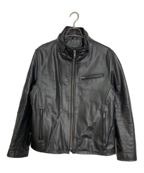 Liugoo Leathers（リューグーレザーズ）LIUGOO LEATHERS (リューグーレザーズ) シングルライダースジャケット ブラック サイズ:3Lの古着・服飾アイテム