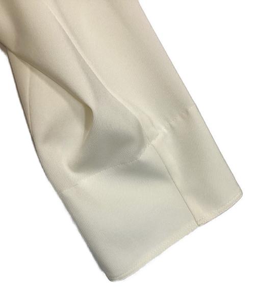 BALLSEY（ボールジィ）BALLSEY (ボールジィ) 2-wayストレッチ タイ付きスタンドカラーブラウス アイボリー サイズ:36の古着・服飾アイテム
