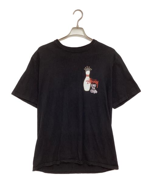 stussy（ステューシー）stussy (ステューシー) クラウンボウリングピンTEE ブラック サイズ:Mの古着・服飾アイテム