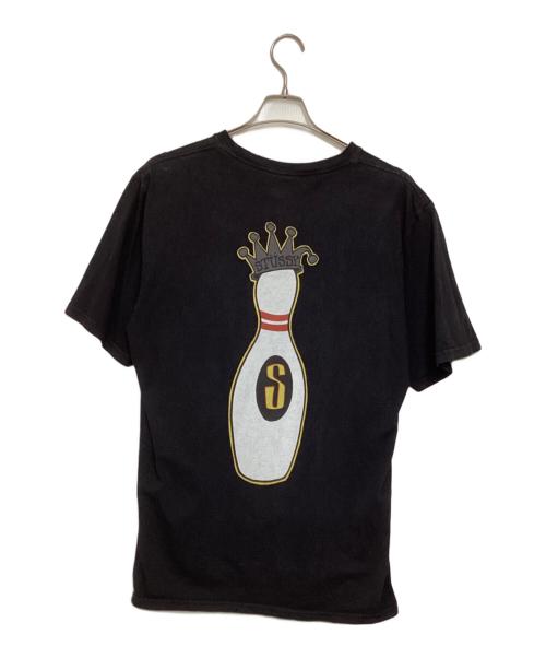 stussy（ステューシー）stussy (ステューシー) クラウンボウリングピンTEE ブラック サイズ:Mの古着・服飾アイテム