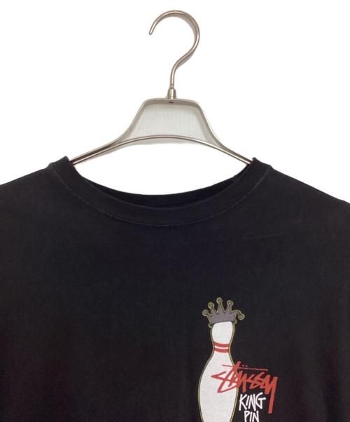 stussy（ステューシー）stussy (ステューシー) クラウンボウリングピンTEE ブラック サイズ:Mの古着・服飾アイテム