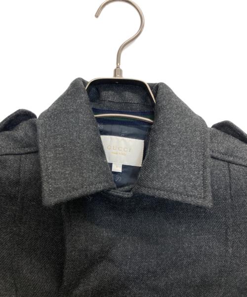 GUCCI（グッチ）GUCCI (グッチ) ミニトレンチコート グレー サイズ:6の古着・服飾アイテム