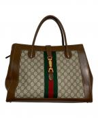 GUCCIグッチ）の古着「ジャッキー1961 2WAY トートバッグ」｜ブラウン×ベージュ