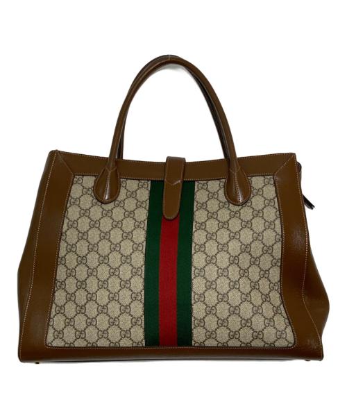 GUCCI（グッチ）GUCCI (グッチ) ジャッキー1961 2WAY トートバッグ ブラウン×ベージュ サイズ:-の古着・服飾アイテム