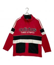 adidas（アディダス）の古着「ハイネックプルオーバースウェット」｜レッド×ブラック