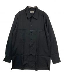 Yohji Yamamoto pour homme（ヨウジヤマモト プールオム）の古着「ウールギャバジンシャツ」｜ブラック