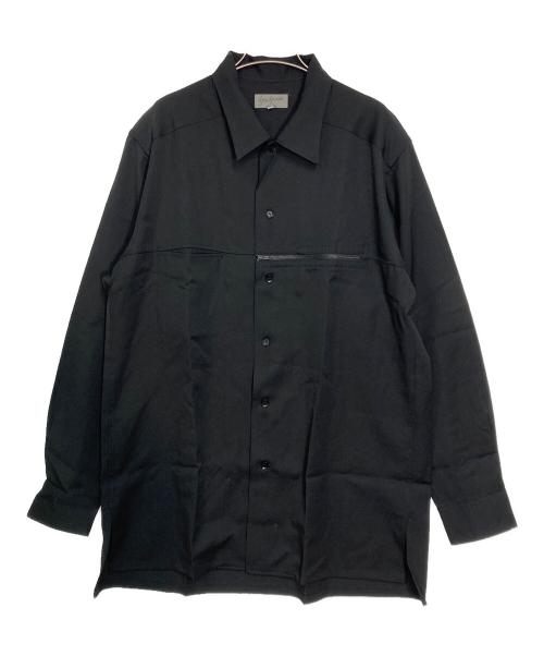 Yohji Yamamoto pour homme（ヨウジヤマモト プールオム）Yohji Yamamoto pour homme (ヨウジヤマモト プールオム) ウールギャバジンシャツ ブラック サイズ:3の古着・服飾アイテム