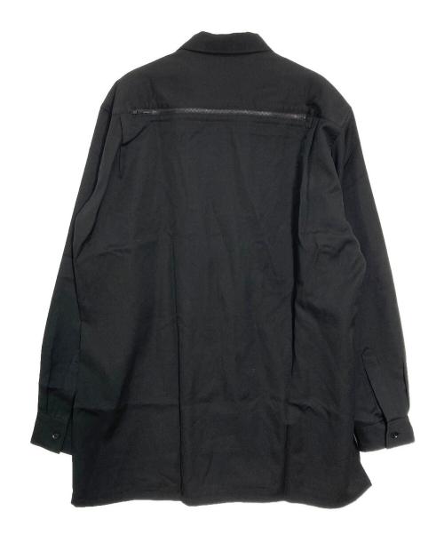 Yohji Yamamoto pour homme（ヨウジヤマモト プールオム）Yohji Yamamoto pour homme (ヨウジヤマモト プールオム) ウールギャバジンシャツ ブラック サイズ:3の古着・服飾アイテム