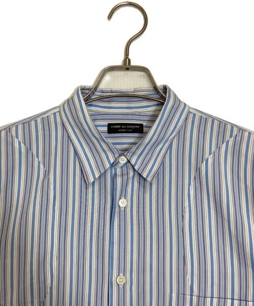 COMME des GARCONS HOMME PLUS（コムデギャルソンオムプリュス）COMME des GARCONS HOMME PLUS (コムデギャルソンオムプリュス) ストライプシャツ ブルー×ホワイト サイズ:不明の古着・服飾アイテム