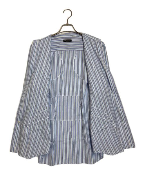 COMME des GARCONS HOMME PLUS（コムデギャルソンオムプリュス）COMME des GARCONS HOMME PLUS (コムデギャルソンオムプリュス) ストライプシャツ ブルー×ホワイト サイズ:不明の古着・服飾アイテム