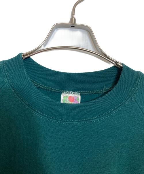 FRUIT OF THE LOOM（フルーツオブザルーム）FRUIT OF THE LOOM (フルーツオブザルーム) 無地ラグランスウェット グリーン サイズ:XLの古着・服飾アイテム